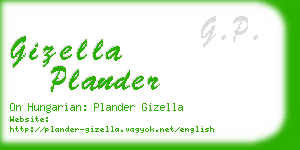 gizella plander business card